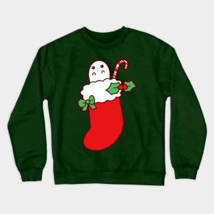 Cute Christmas Stocking Ghost Crewneck Sweatshirt